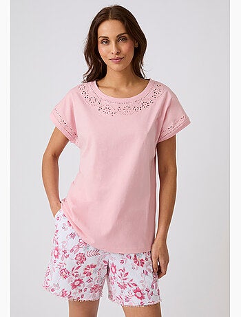 Pyjashort broderie anglaise - Damart