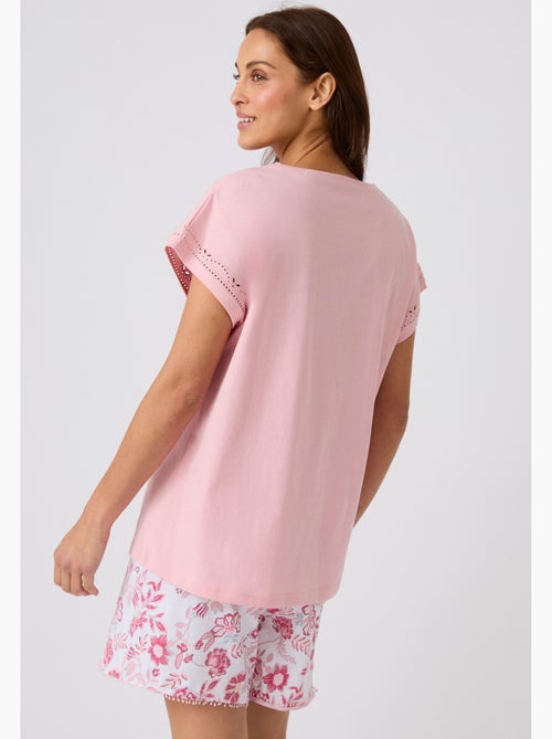Pyjashort broderie anglaise - Damart - Kiabi Pyjashort broderie anglaise - Damart - Kiabi