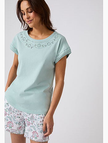 Pyjashort broderie anglaise - Damart