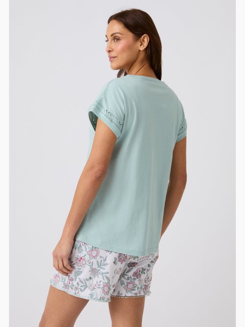 Pyjashort broderie anglaise - Damart - Kiabi