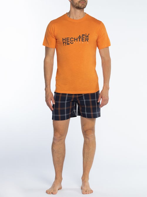 Pyjashort   CHALEUR D'ETE orange - HECHTER - Kiabi