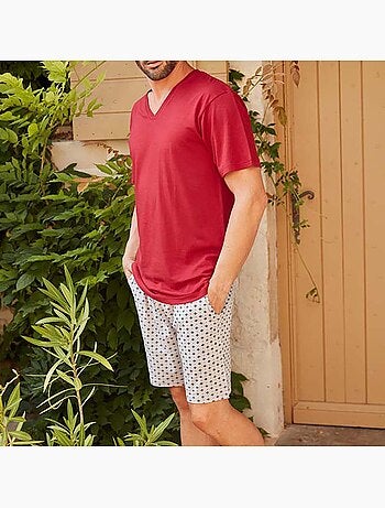 Pyjashort CHARME rouge/blanc - DODO