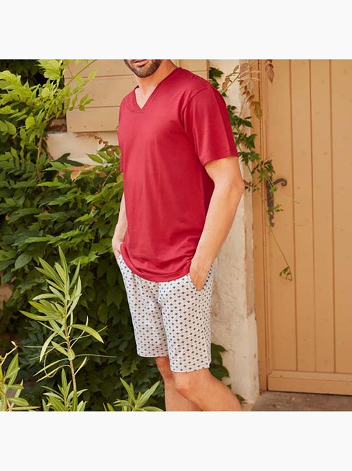 Pyjashort   CHARME rouge/blanc - DODO - Kiabi