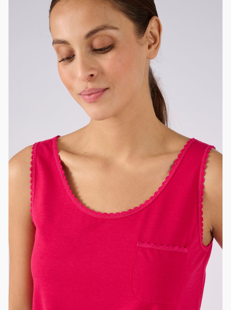 Pyjashort Climatyl en maille jersey - Damart Rose fushia - Kiabi