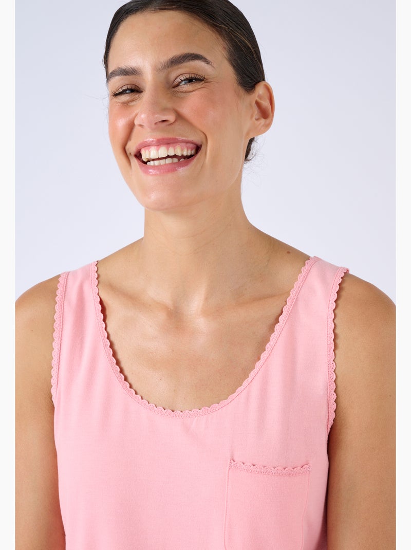 Pyjashort Climatyl en maille jersey - Damart Rose pastel - Kiabi