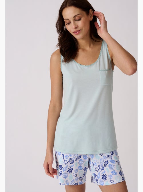 Pyjashort Climatyl en maille jersey - Damart - Kiabi Pyjashort Climatyl en maille jersey - Damart - Kiabi