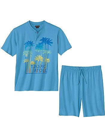 Pyjashort col tunisien tropique atoll - atlas for men