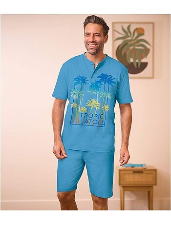 Pyjashort col tunisien tropique atoll - atlas for men