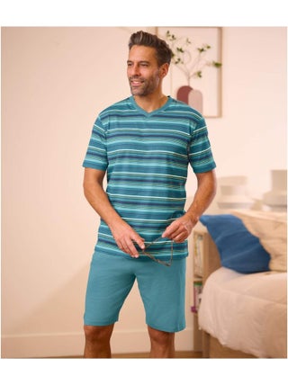 Pyjashort Col V Santorin - ATLAS FOR MEN