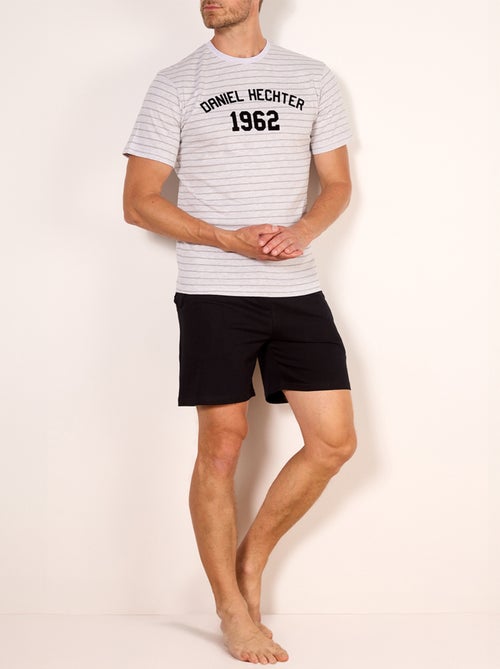 Pyjashort   COLLEGE noir - HECHTER - Kiabi