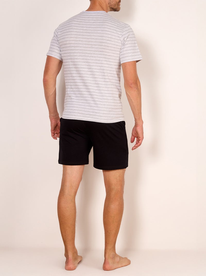 Pyjashort   COLLEGE noir - HECHTER Noir - Kiabi
