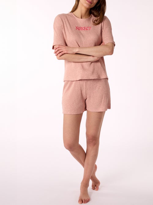 Pyjashort COSMIC COWGIRL rose - MELISSA BROWN - Kiabi Pyjashort COSMIC COWGIRL rose - MELISSA BROWN - Kiabi