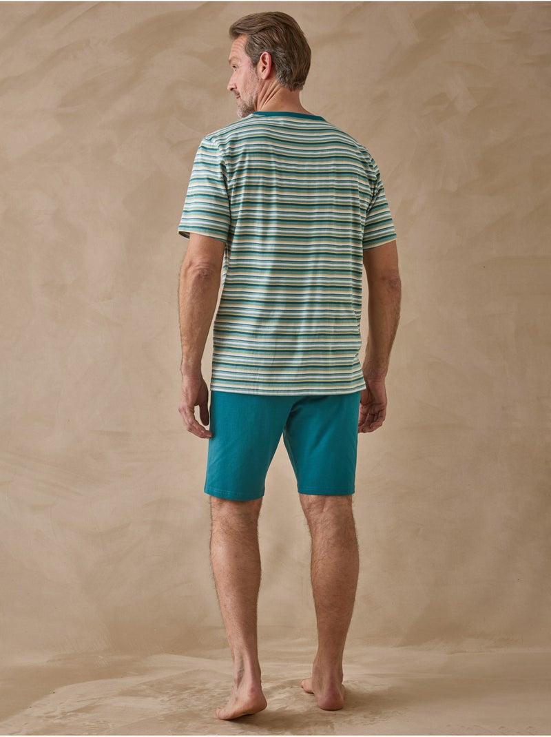 Pyjashort en jersey 100% coton - DAXON Vert - Kiabi
