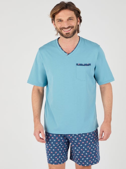 Pyjashort en maille jersey - Damart - Kiabi