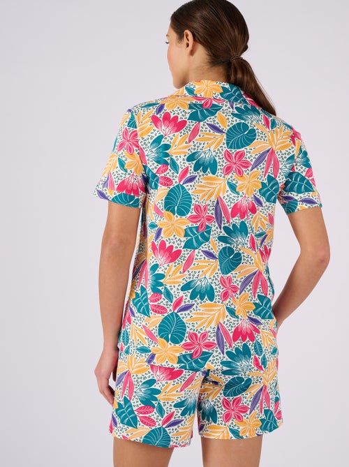 Pyjashort en maille jersey pur coton - Damart - Kiabi