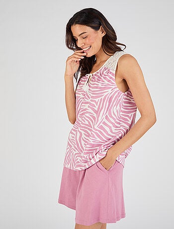 Pyjashort en maille jersey pur coton - Damart