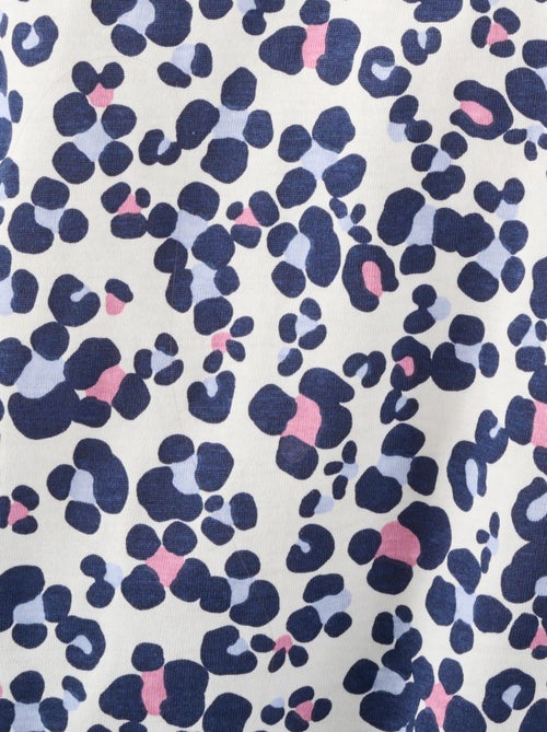 Pyjashort en pur coton peigné, détails dentelle - Damart - Kiabi