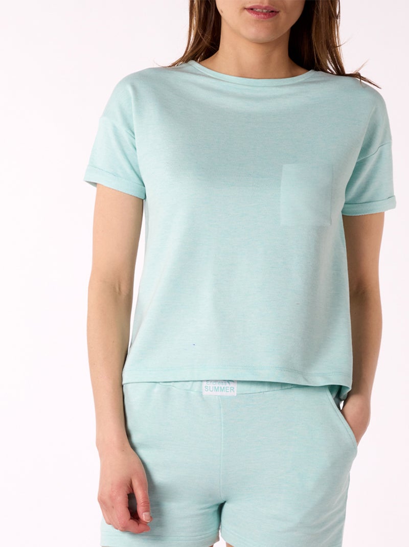 Pyjashort   ENDLESS menthe - MELISSA BROWN Bleu clair - Kiabi
