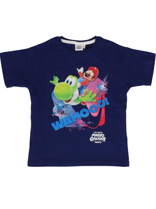 Pyjashort enfant manches courtes Mario Yoshi - marine - Kiabi