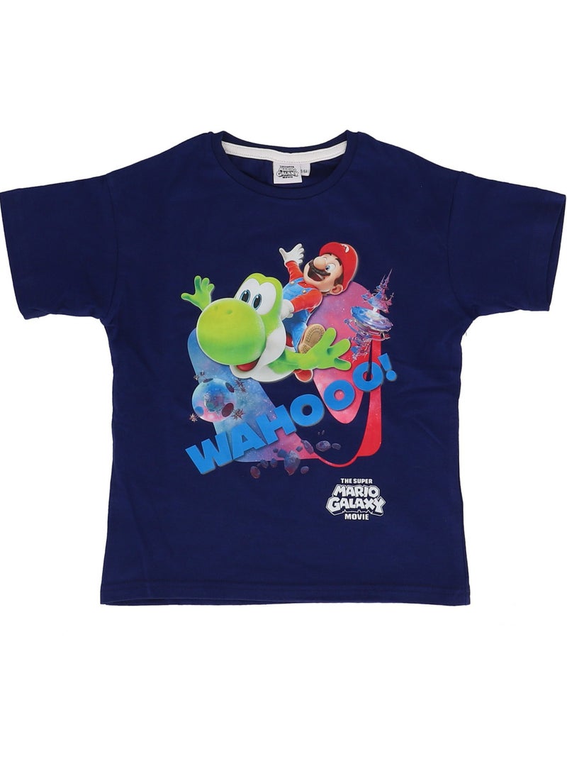 Pyjashort enfant manches courtes Mario Yoshi - marine Bleu marine - Kiabi