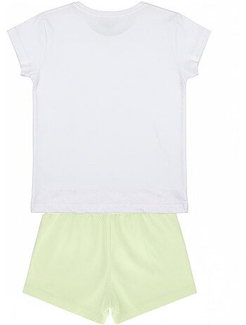 Pyjashort enfant manches courtes Yoshi - blanc