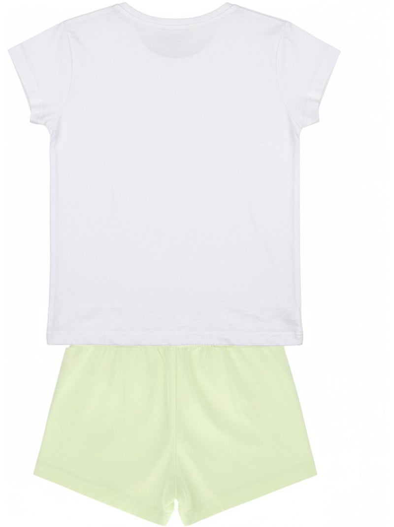 Pyjashort enfant manches courtes Yoshi - blanc Blanc - Kiabi