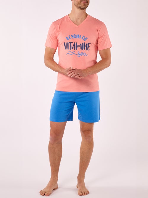 Pyjashort   ETE corail/bleu - Alan Brown - Kiabi