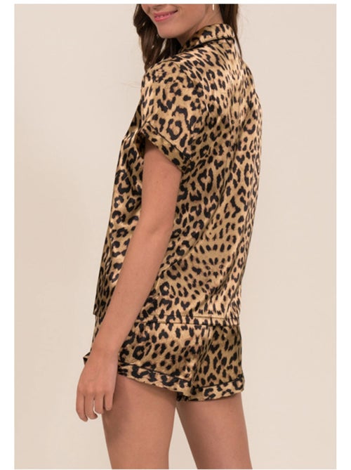 Pyjashort fluide en satin Kebello - Kiabi Pyjashort fluide en satin Kebello - Kiabi
