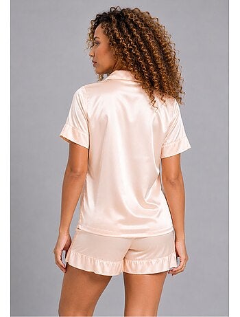 Pyjashort fluide en satin Kebello