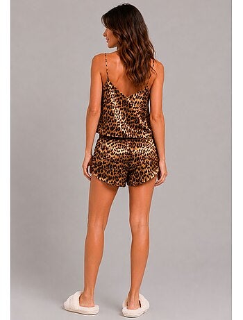 Pyjashort fluide en satin Kebello
