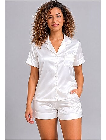 Pyjashort fluide en satin Kebello