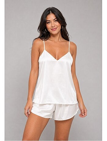 Pyjashort fluide en satin Kebello