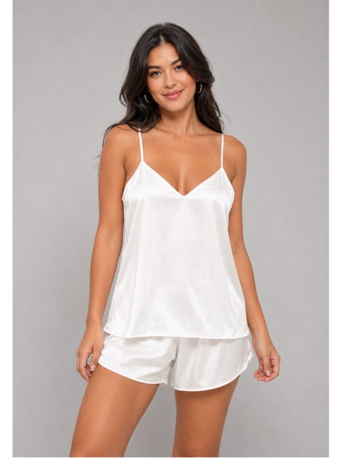 Pyjashort fluide en satin Kebello - Kiabi