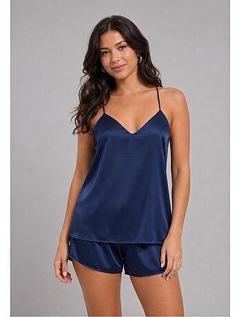 Pyjashort fluide en satin Kebello