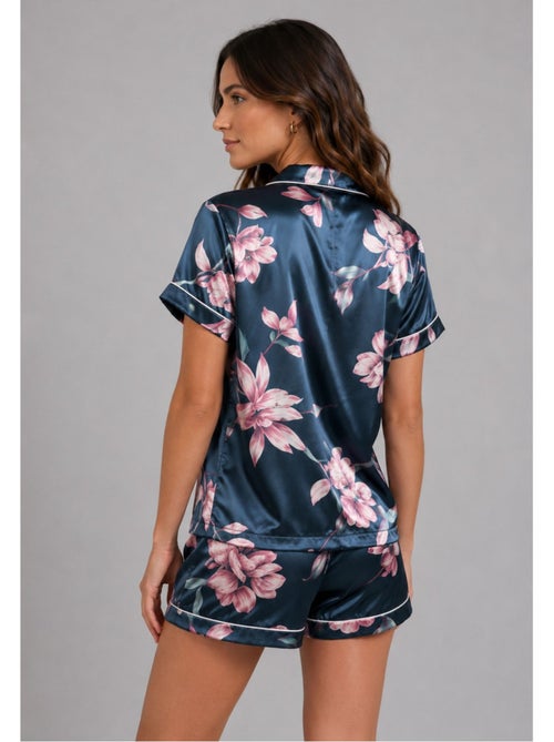 Pyjashort fluide en satin Kebello - Kiabi Pyjashort fluide en satin Kebello - Kiabi
