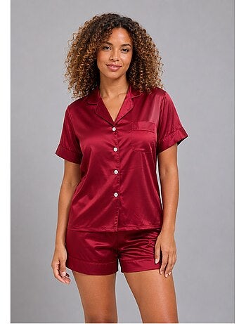 Pyjashort fluide en satin Kebello