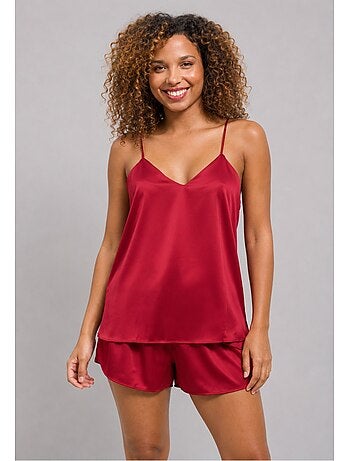 Pyjashort fluide en satin Kebello