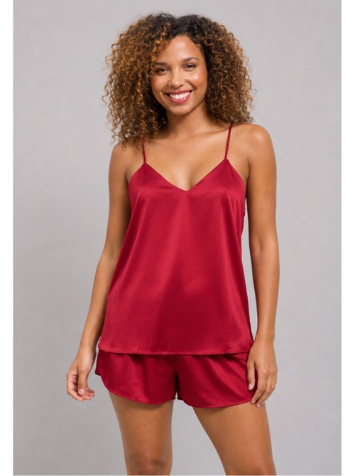 Pyjashort fluide en satin Kebello - Kiabi Pyjashort fluide en satin Kebello - Kiabi