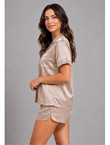 Pyjashort fluide en satin Kebello