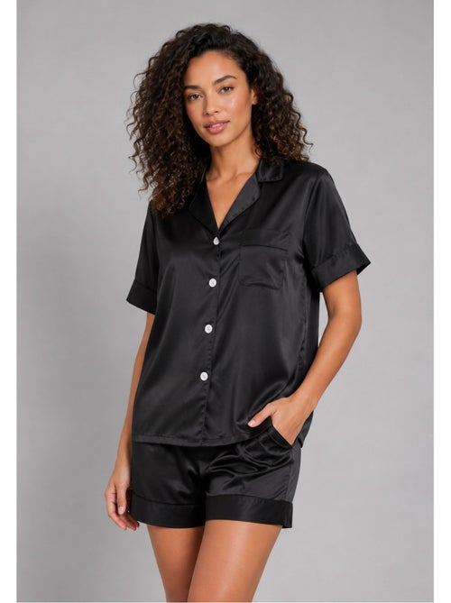 Pyjashort fluide en satin Kebello - Kiabi Pyjashort fluide en satin Kebello - Kiabi
