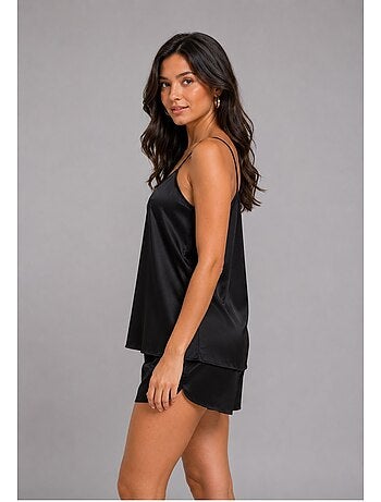Pyjashort fluide en satin Kebello