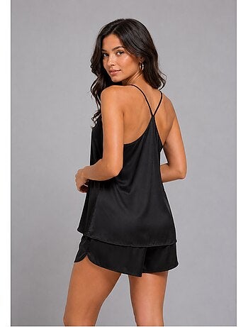 Pyjashort fluide en satin Kebello