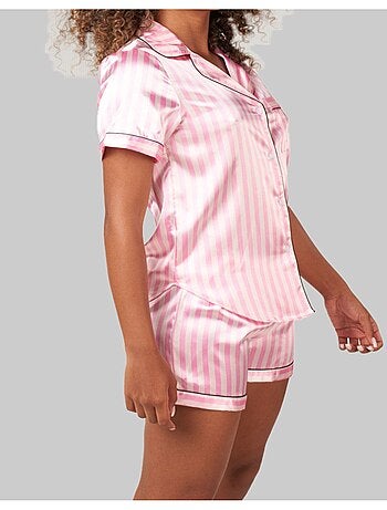Pyjashort fluide en satin Kebello