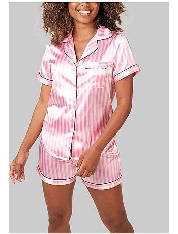 Pyjashort fluide en satin Kebello