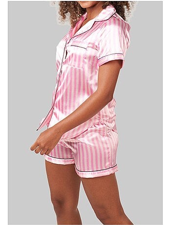 Pyjashort fluide en satin Kebello