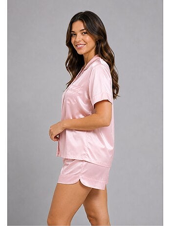 Pyjashort fluide en satin Kebello