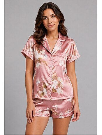 Pyjashort fluide en satin Kebello