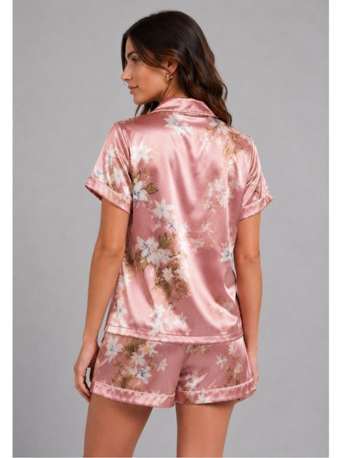 Pyjashort fluide en satin Kebello - Kiabi Pyjashort fluide en satin Kebello - Kiabi