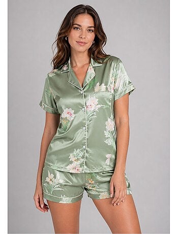 Pyjashort fluide en satin Kebello