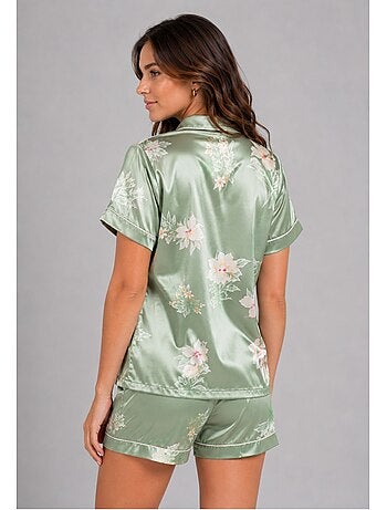 Pyjashort fluide en satin Kebello